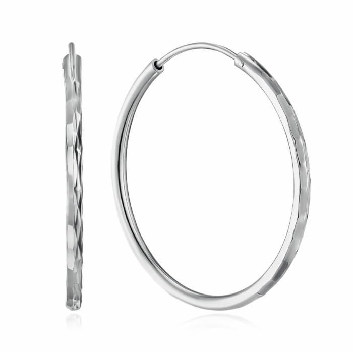 Срібні сережки-конго. Артикул SE00589-E/12