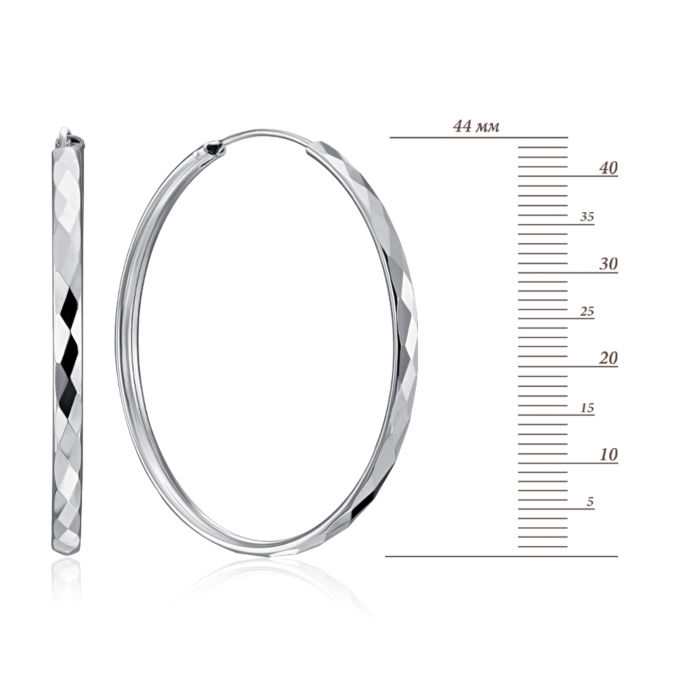 Срібні сережки-конго. Артикул SE00591-E/12