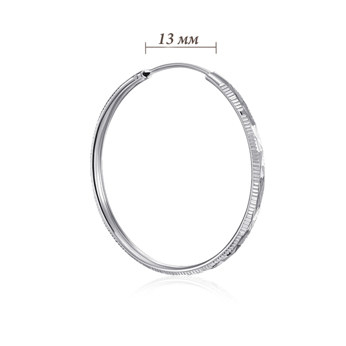 Срібні сережки-конго. Артикул SE00604-E/12