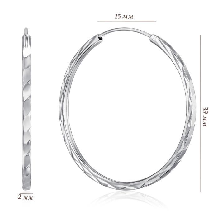 Серебряные серьги. Артикул SE00613-E/12