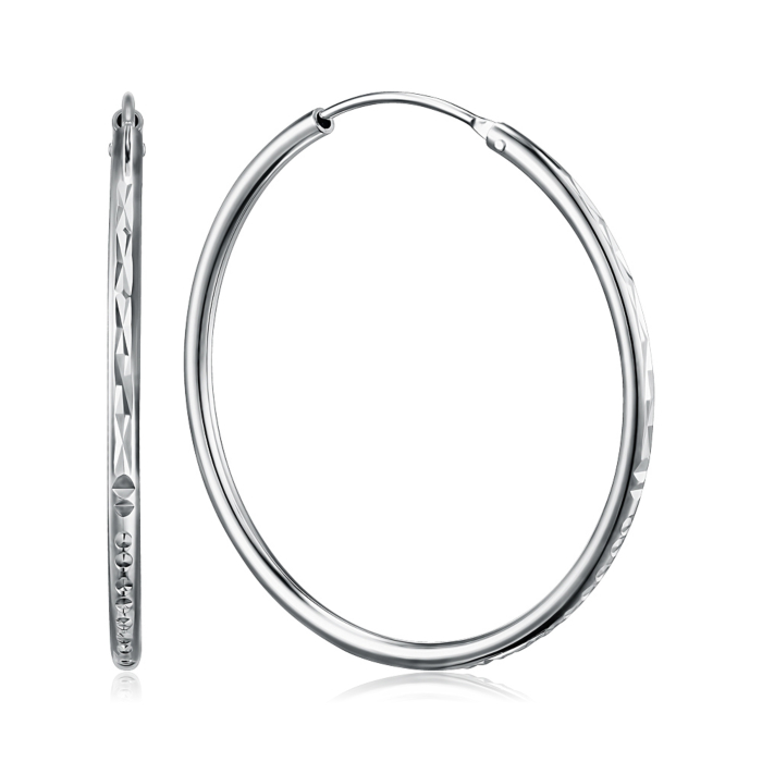 Срібні сережки-конго. Артикул SE00622-E/12