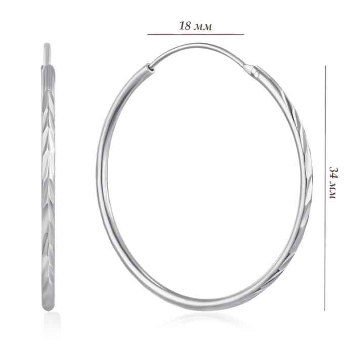 Срібні сережки. Артикул SE00628-E/12