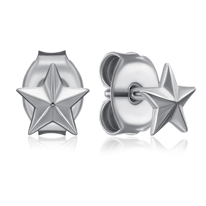 Срібні пусети без вставки. Артикул SE00634-E/12