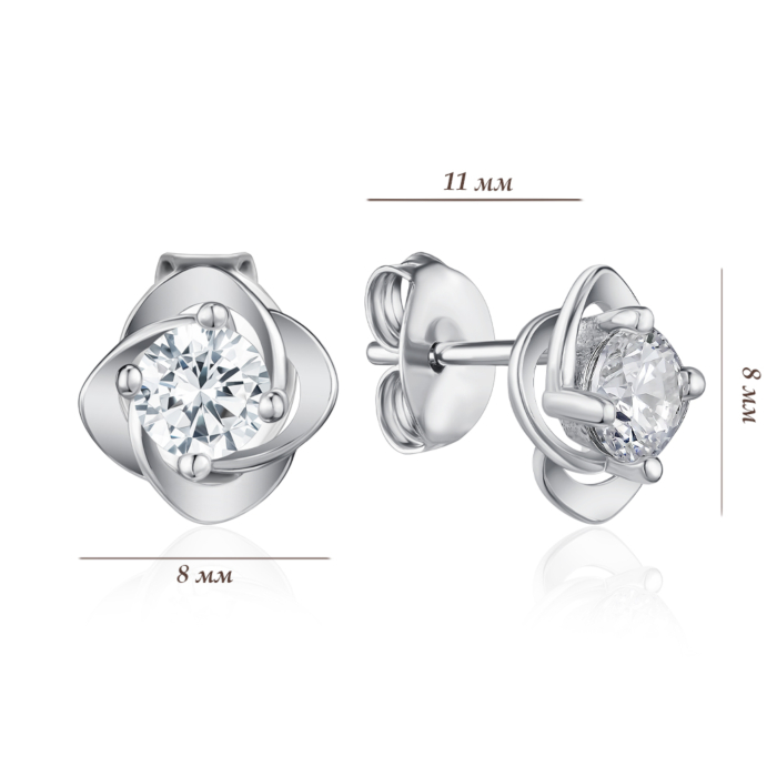 Срібні сережки. Артикул SE00649-E/12/1