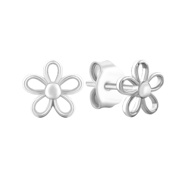 Серебряные пуссеты Цветы. Артикул UG5SE00659