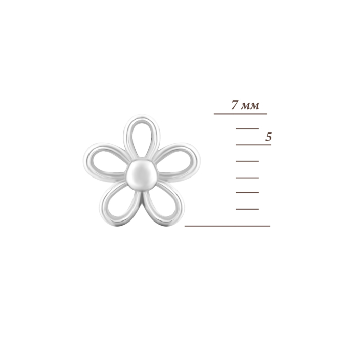 Серебряные пуссеты Цветы. Артикул UG5SE00659