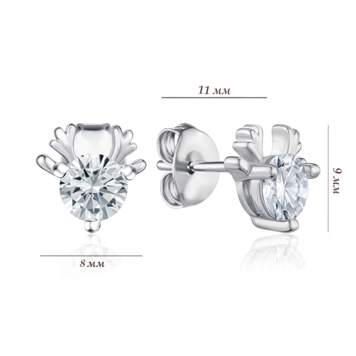 Срібні сережки. Артикул SE00801-E/12/1