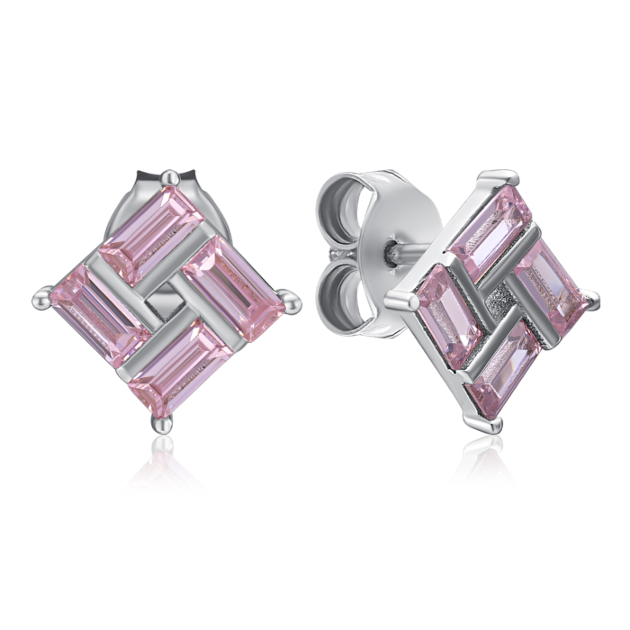 Серебряные серьги с фианитами. Артикул SE00854-E/12/1504