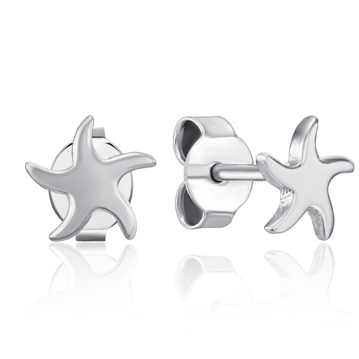 Серебряные пуссеты без вставки. Артикул SE00927-E/12