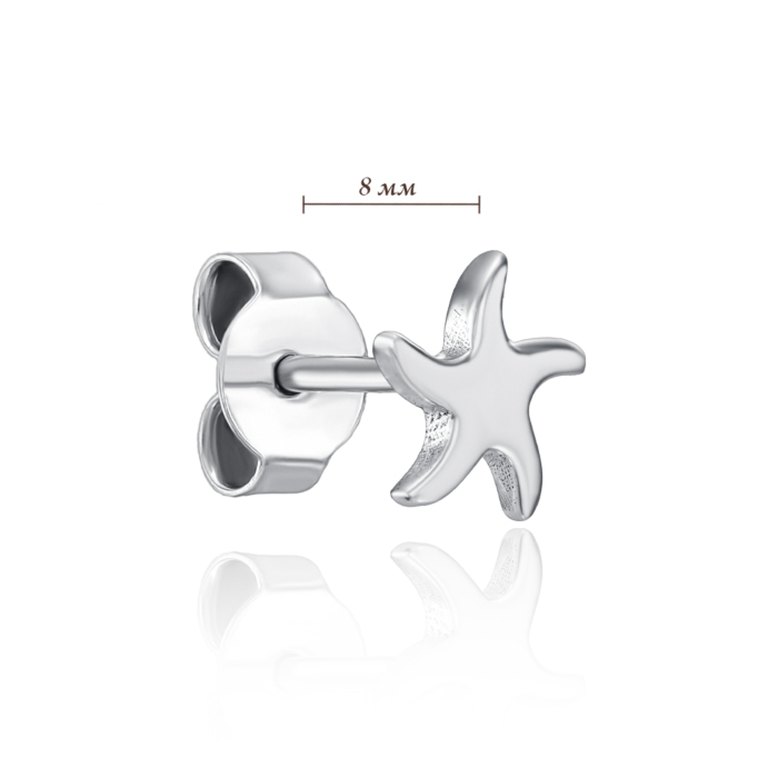 Серебряные пуссеты без вставки. Артикул SE00927-E/12