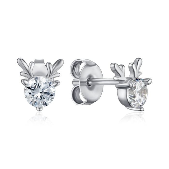 Серебряные серьги с фианитом. Артикул SE00936-E/12/1