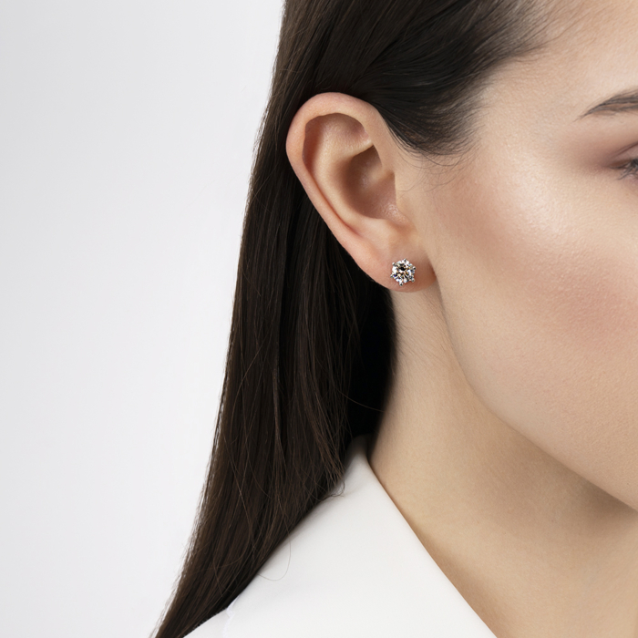 Серебряные серьги с фианитом. Артикул SE01421-E/12/1