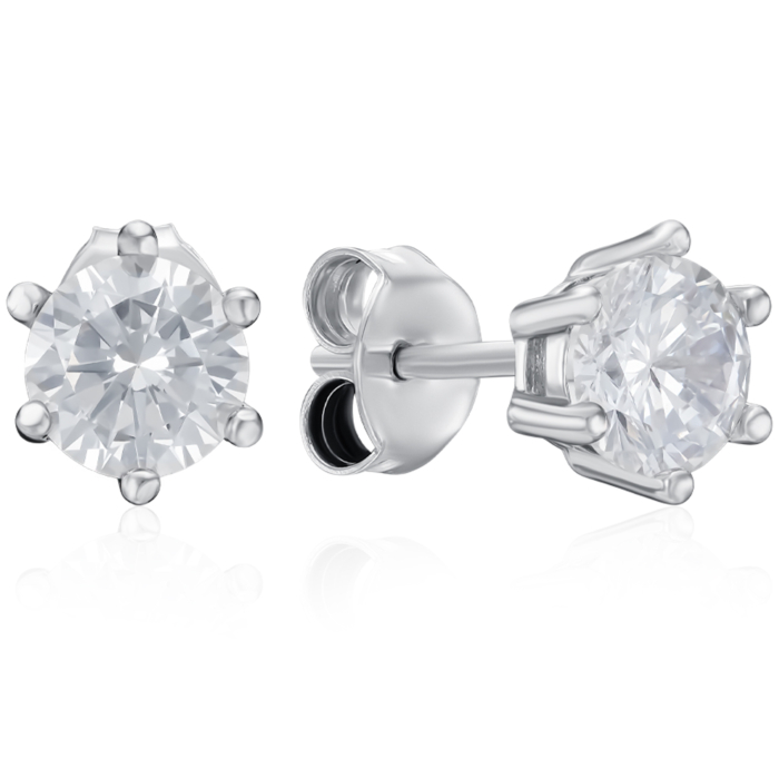 Серебряные серьги с фианитом. Артикул SE01421-E/12/1