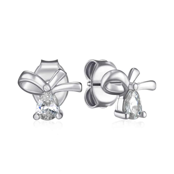 Серебряные серьги с фианитом. Артикул SE01459-E/12/1