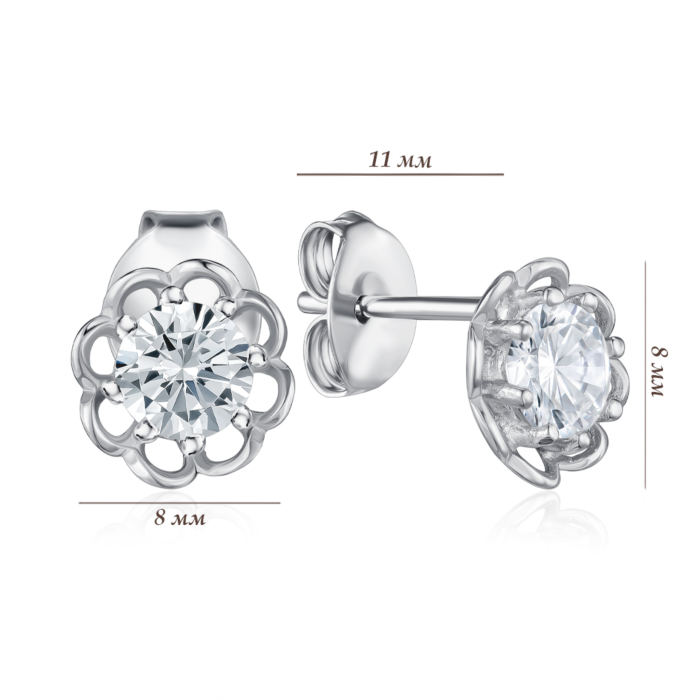 Серебряные серьги. Артикул SE01470-E/12/1