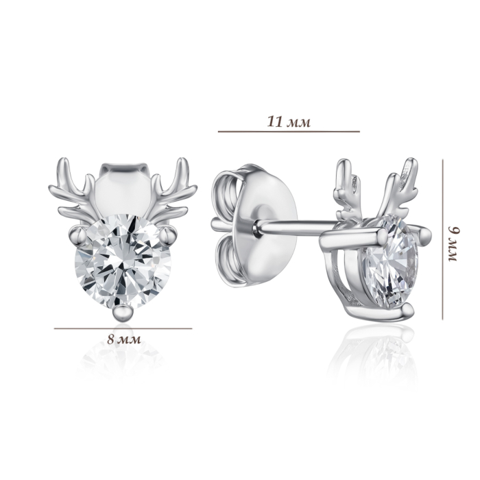 Серебряные серьги. Артикул SE01477-E/12/1