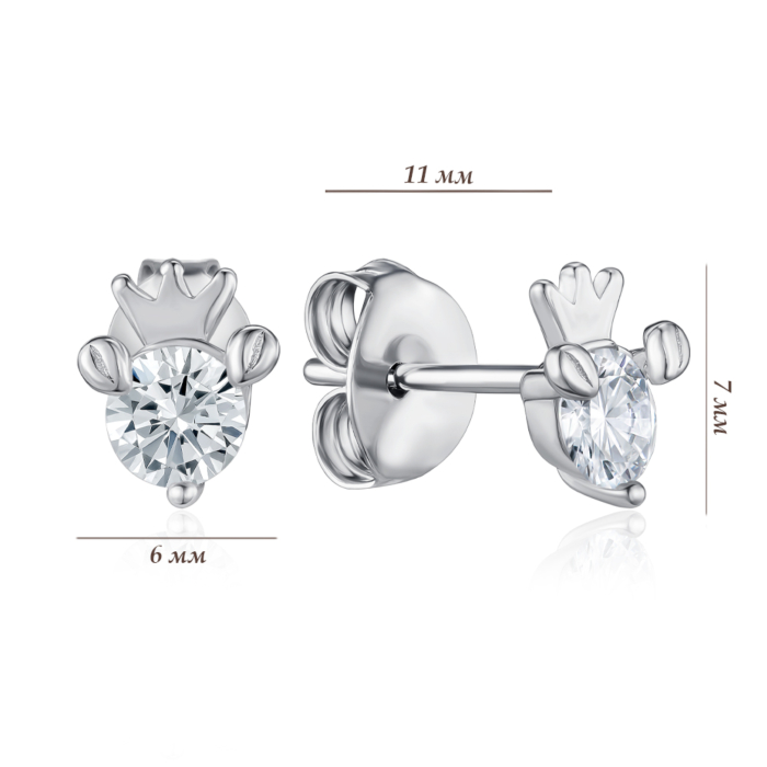 Срібні сережки. Артикул SE01480-E/12/1