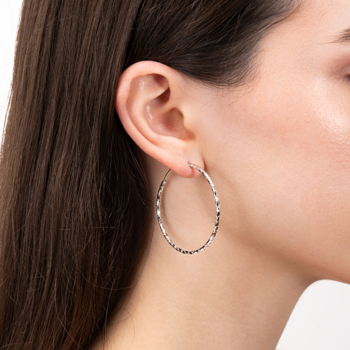 Срібні сережки-конго. Артикул SE01803-1-E/12