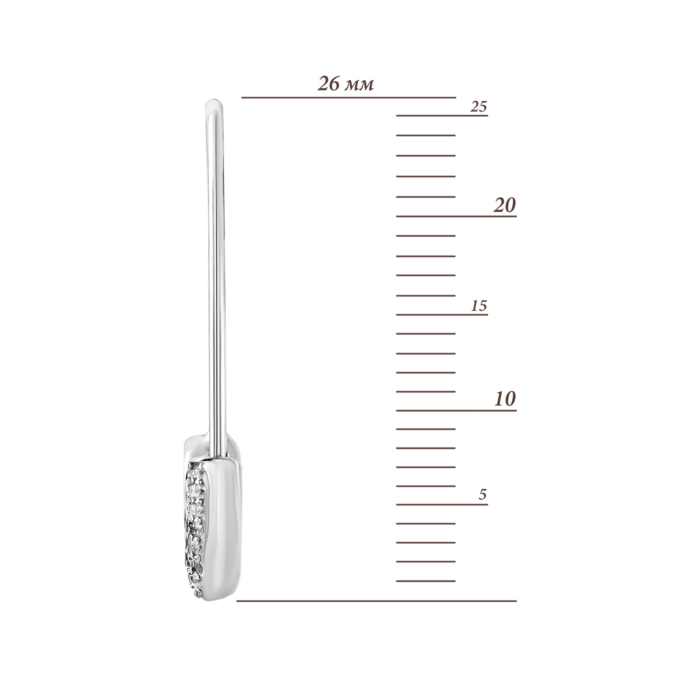 Серебряные серьги с фианитами. Артикул UG5SE01829