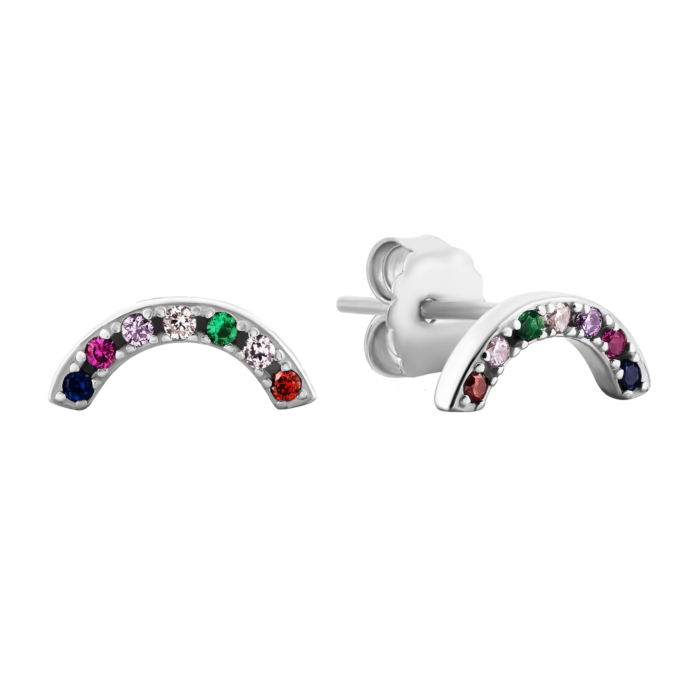 Серебряные пуссеты с фианитами. Артикул UG5SE01831