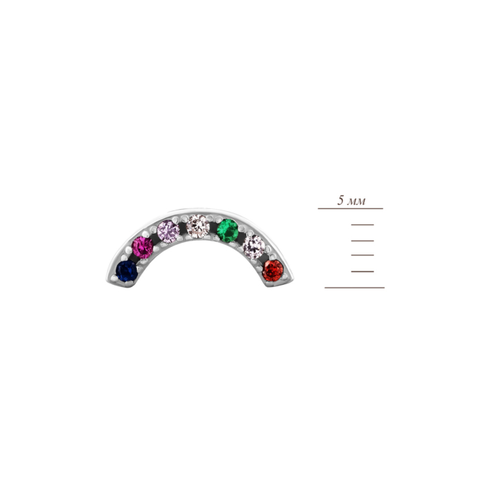 Серебряные пуссеты с фианитами. Артикул UG5SE01831