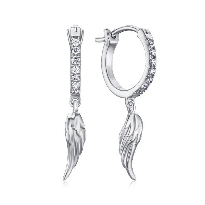 Срібні сережки з фіанітами SE03347A-E/12/1