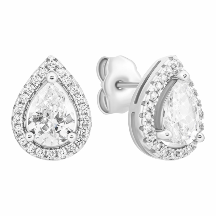 Срібні пусети з фіанітами. Артикул UG5SE26918