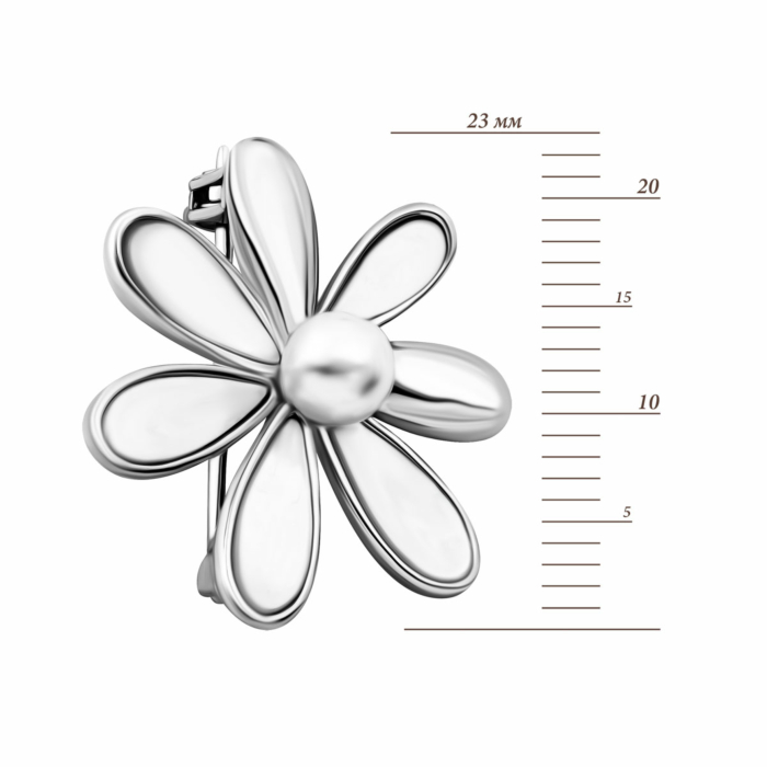 Срібна булавка з перлиною.Артикул UG5XZ0034