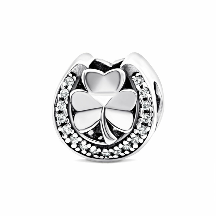 Срібна намистина шарм Конюшина. Артикул UG584697б*