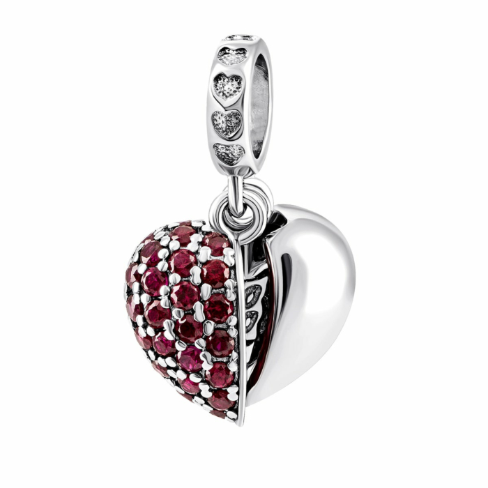 Серебряная бусина шарм Сердце.Артикул UG584682рб
