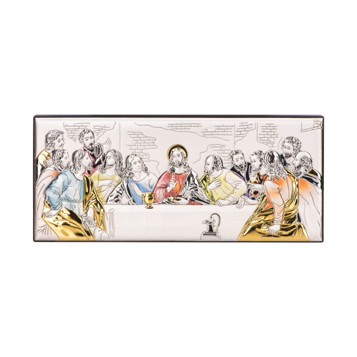 Срібна ікона Тайна Вечеря.Артикул UG5MA/E 1203-3XC