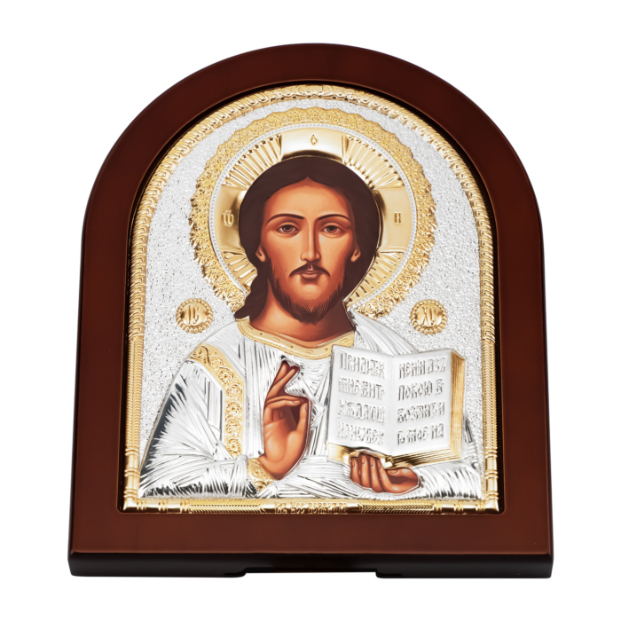Срібна ікона Спаситель. Артикул UG5EP4-181XAG/P