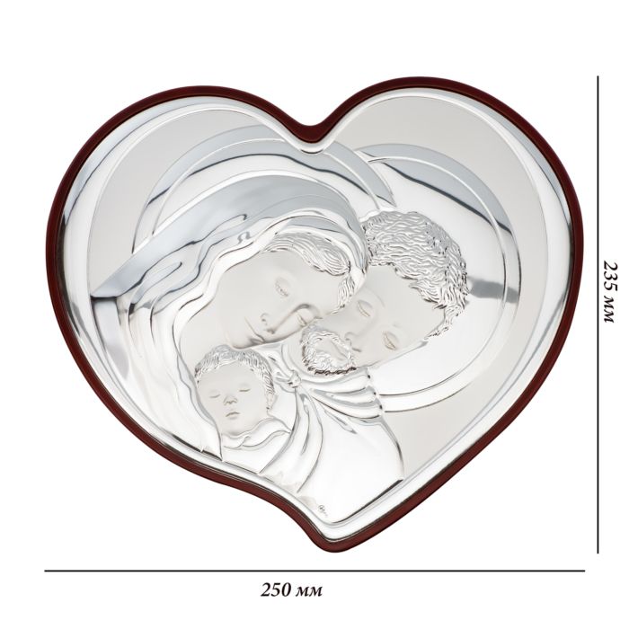 Срібна ікона Святе Сімейство. Артикул UG5MA/E909/2