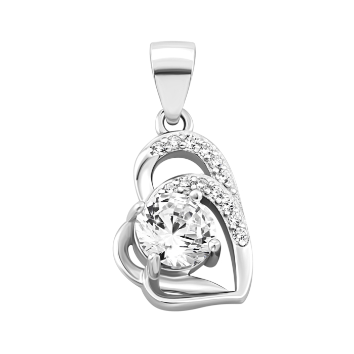 Срібна підвіска з фіанітами.Артикул UG51PE69507