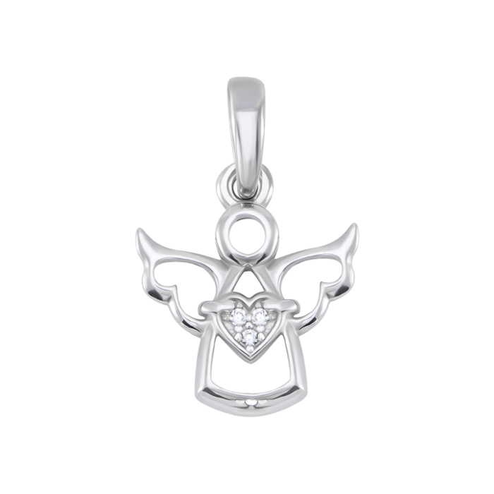 Серебряная подвеска Ангел с фианитами. Артикул UG539686