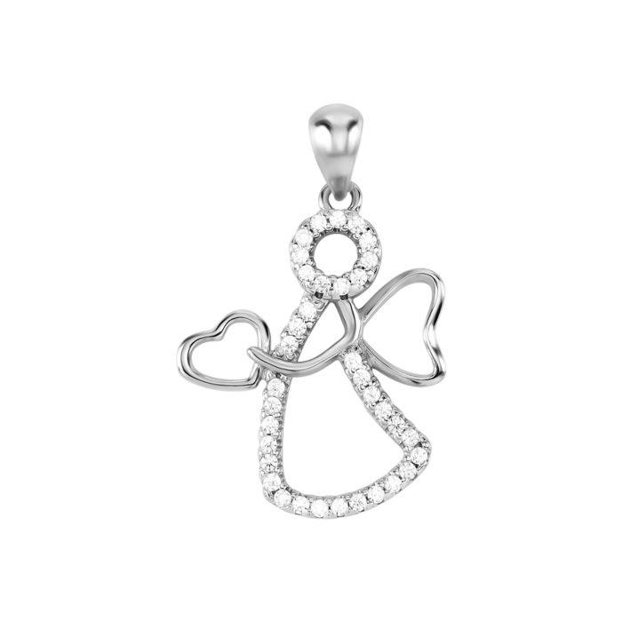 Серебряная подвеска Ангел с фианитам. Артикул UG5SZDP06096