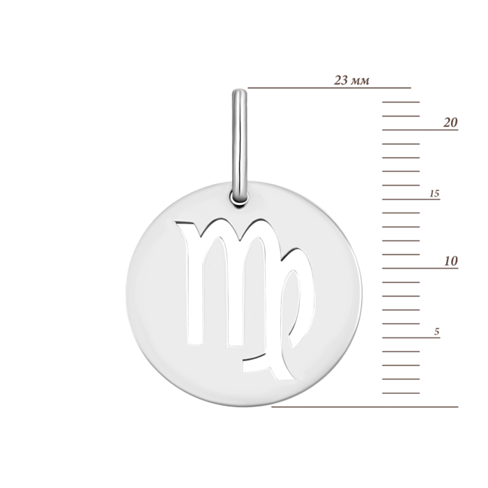 Срібна підвіска Діва.Артикул UG51807 дева