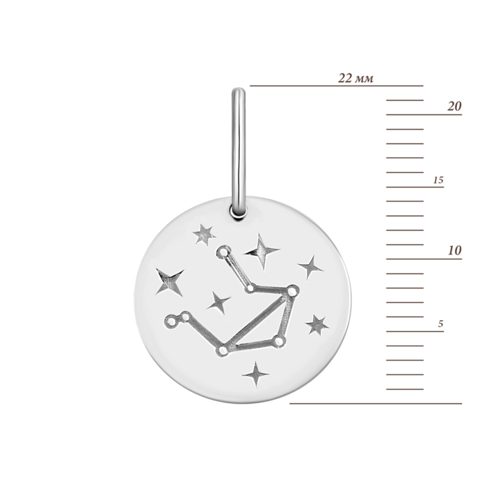 Срібна підвіска Терези.Артикул UG51809 весы