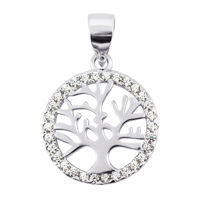 Срібна підвіска Дерево з фіанітами.Артикул UG5PPS2161