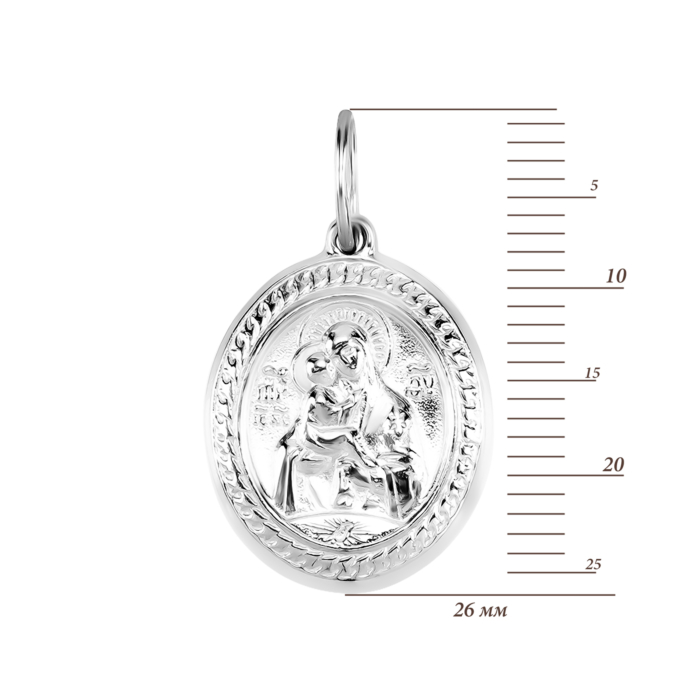 Срібна підвіска-іконка «Божа Матір». Артикул UG5А072/1