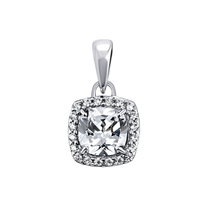 Срібна підвіска з фіанітами.Артикул UG5930140б