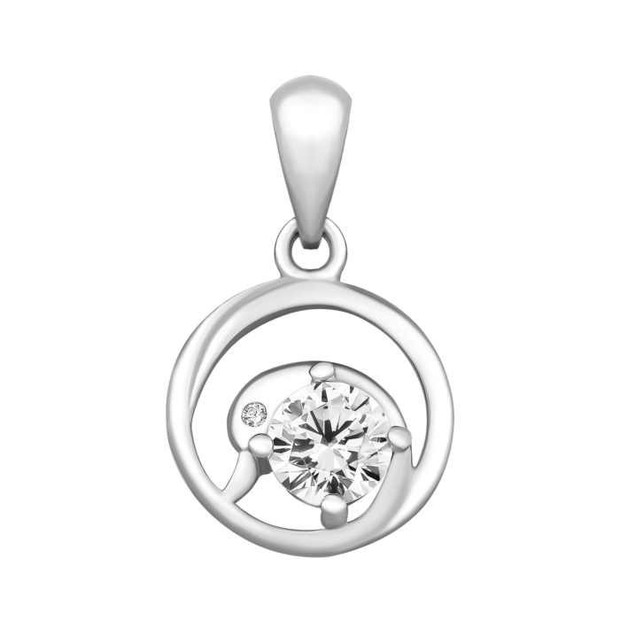 Серебряная подвеска с фианитами.Артикул UG5PE39868