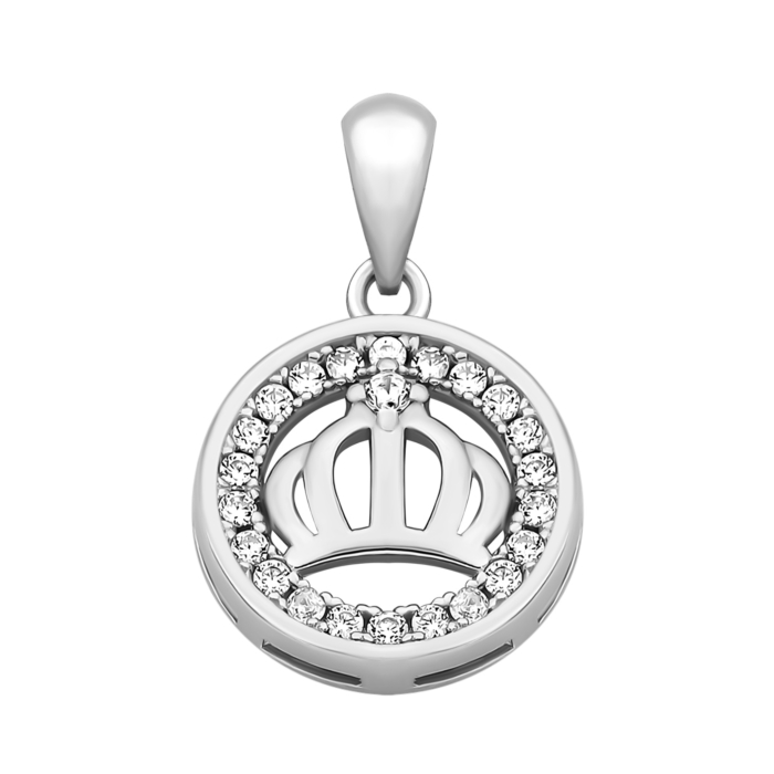 Срібна підвіска з фіанітами.Артикул UG5PE40515