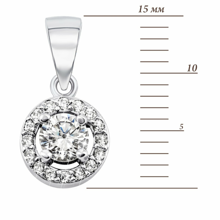 Срібна підвіска з фіанітами. Артикул UG5PSS0279p-8