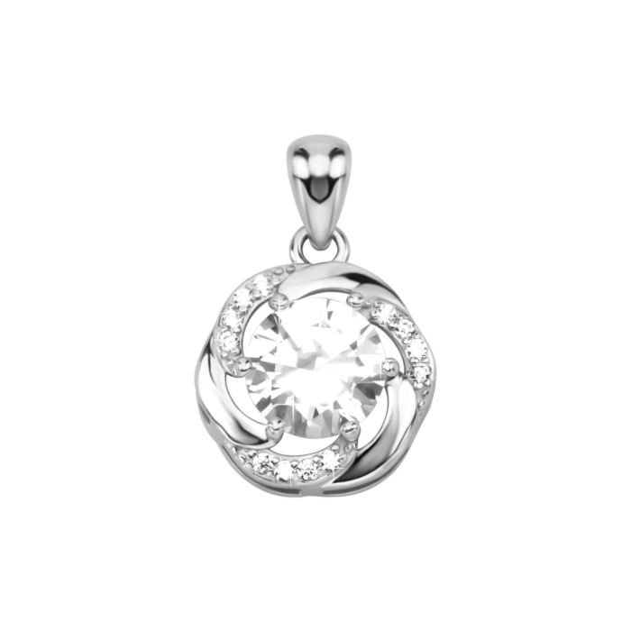 Срібна підвіска з фіанітами. Артикул UG5SZDP02905