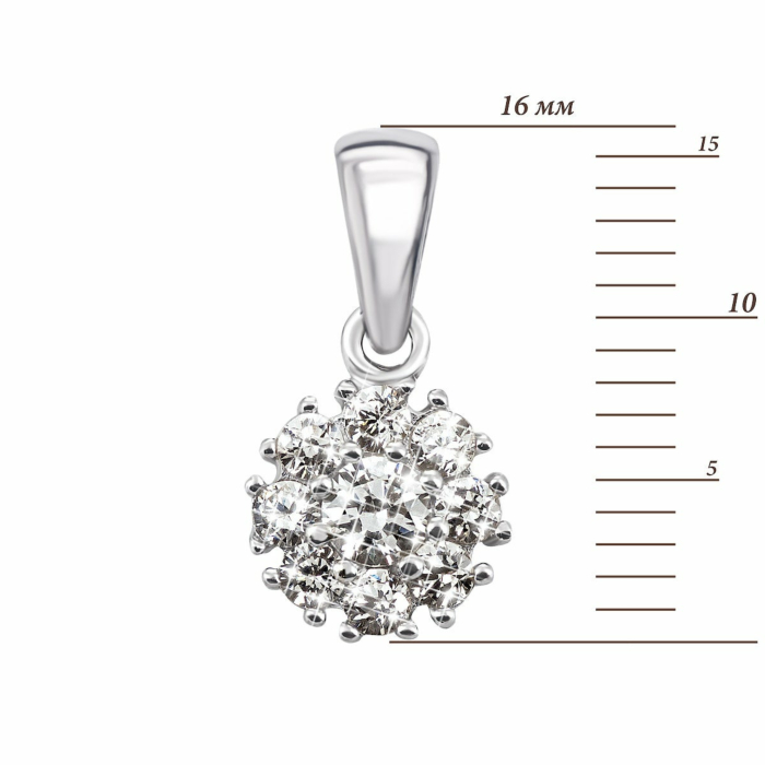 Срібна підвіска з фіанітами. Артикул UG5TP 055805