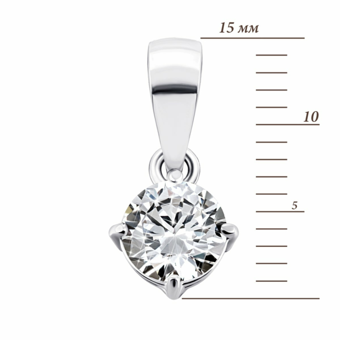 Серебряная подвеска с фианитом.Артикул UG5930074б