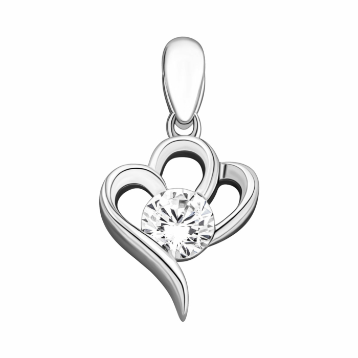 Срібна підвіска з фіанітом.Артикул UG5PE40867