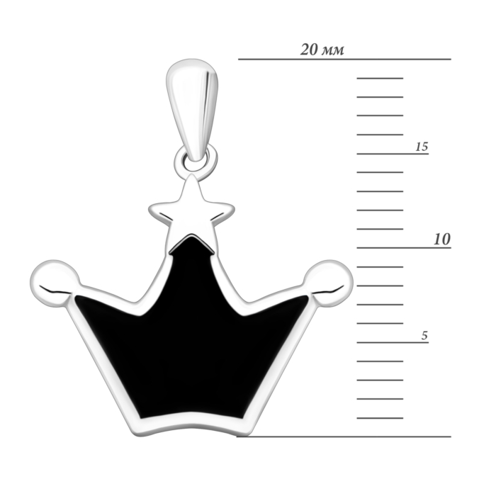 Срібна підвіска з емаллю.Артикул UG5PE40496