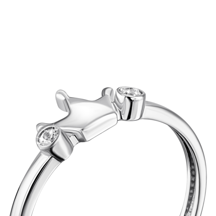 Срібна каблучка Корона з фіанітами. Артикул UG5500145-Р